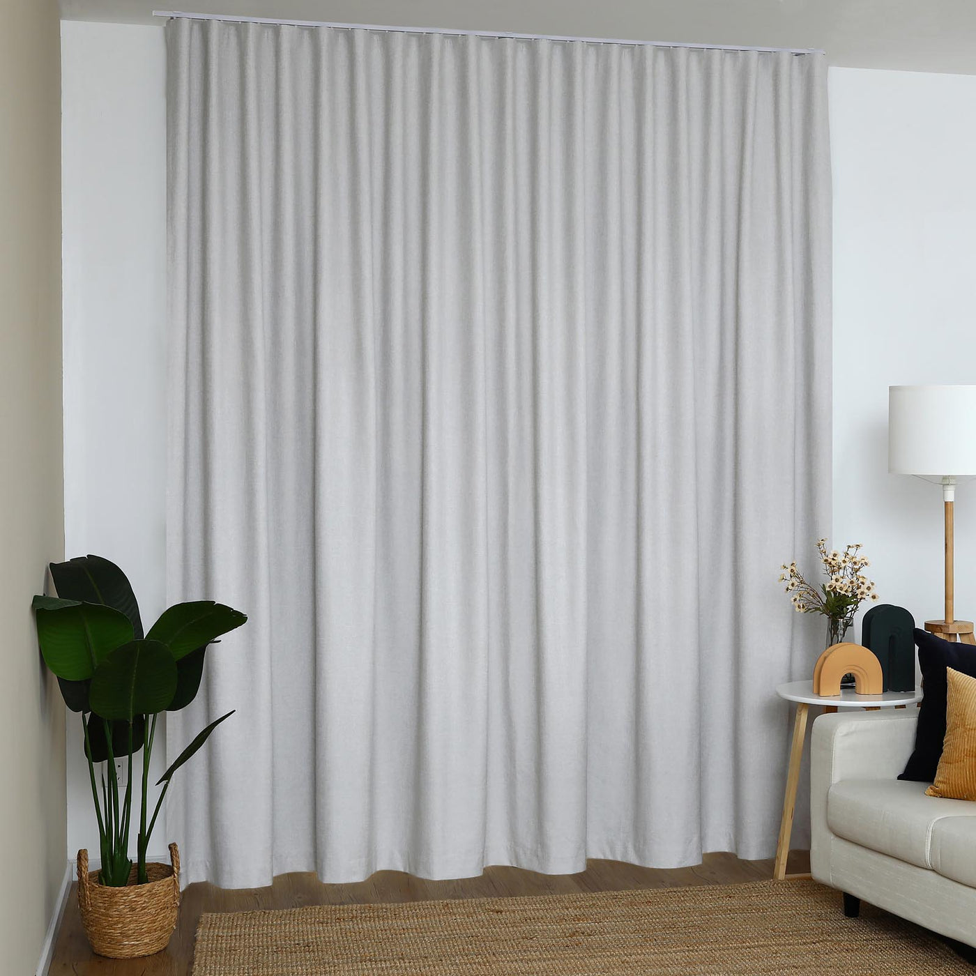 Marlo S-Fold Blockout Curtain - Cloud - Baha