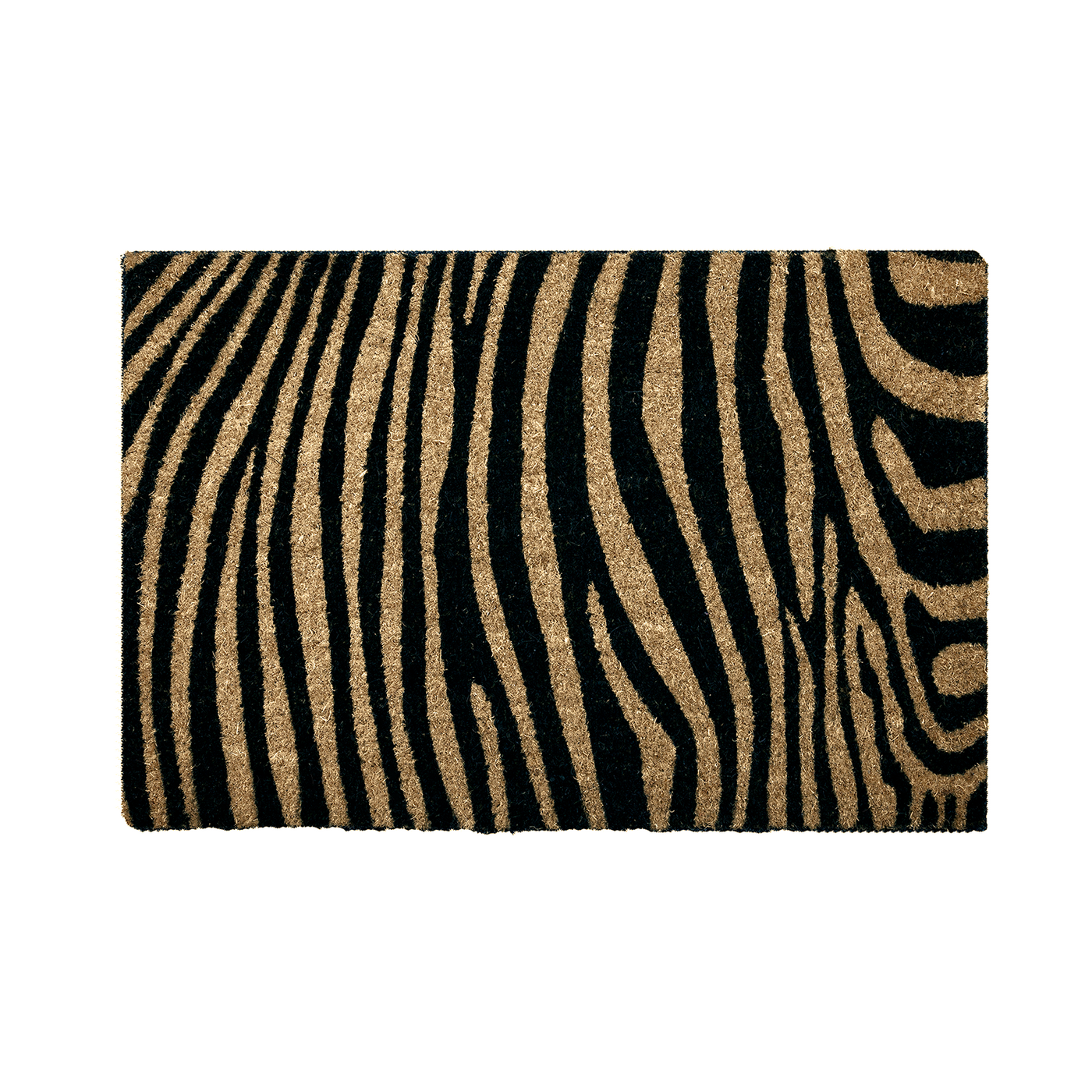 BAHA Natural Coir Fibre Door Mat (Zebra Print) (60 x 40cm)