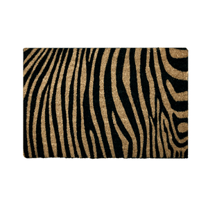 BAHA Natural Coir Fibre Door Mat (Zebra Print) (60 x 40cm) - Baha