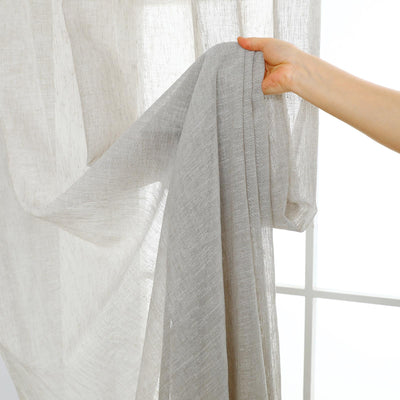 Sorrento Eyelet Sheer Curtain (Straw) (W140cm x D223cm)