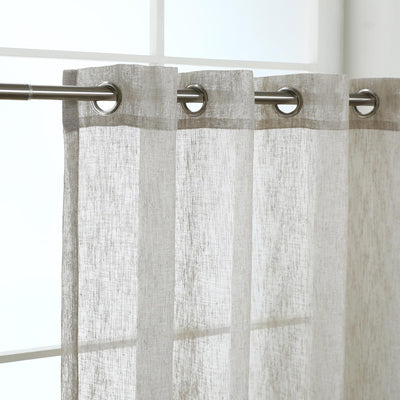 Sorrento Eyelet Sheer Curtain (Straw) (W140cm x D223cm)