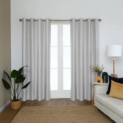 Marlo Eyelet Blockout Curtain (Cloud) (W140cm x D223cm)