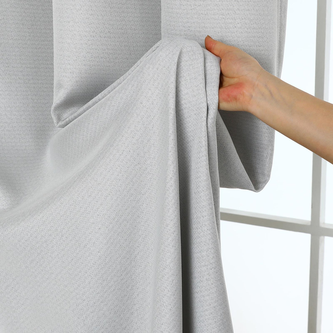 Casper Eyelet Room Darkening Curtain (Linen) (W140cm x D223cm) - Baha