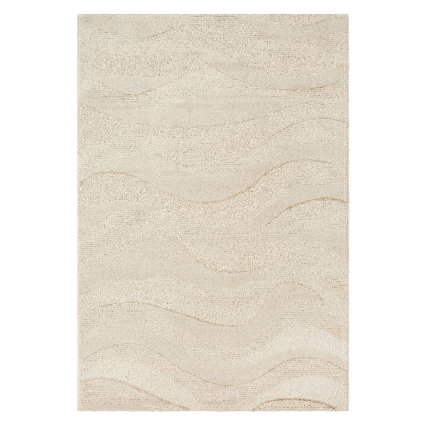 Lido High Low Cream Rug (160 x 230cm) - Baha