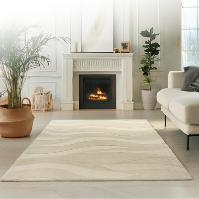 Lido High Low Cream Rug (160 x 230cm)