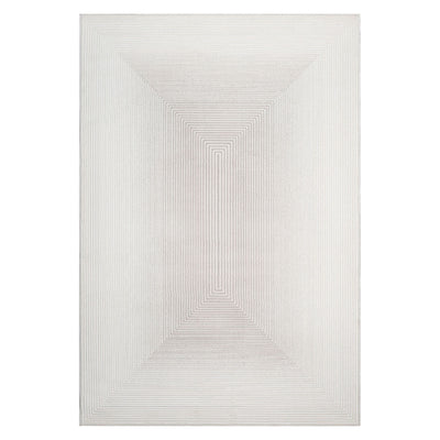 Maho Geometric Cream Rug (160 x 230cm) - Baha