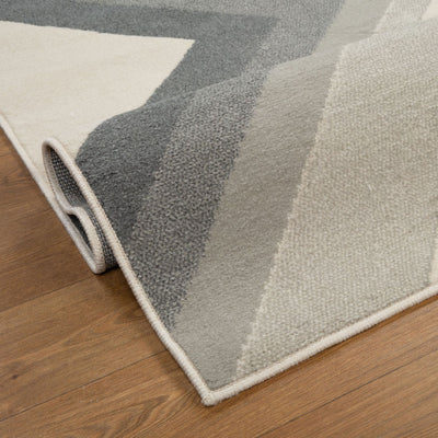 Liora Grey Geometric Rug (160 x 230cm) - Baha