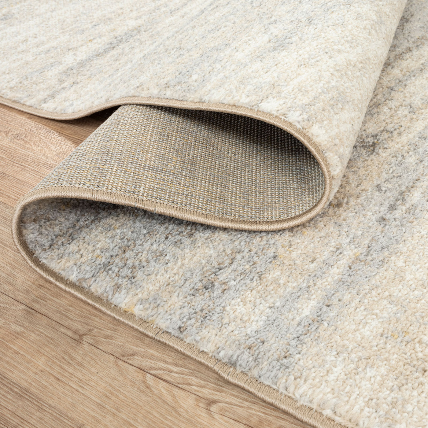 Praia Cream and Grey Rug (240