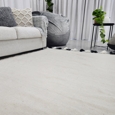 Bristol Wool Dhurry Rug (160 X 230cm) (Natural)