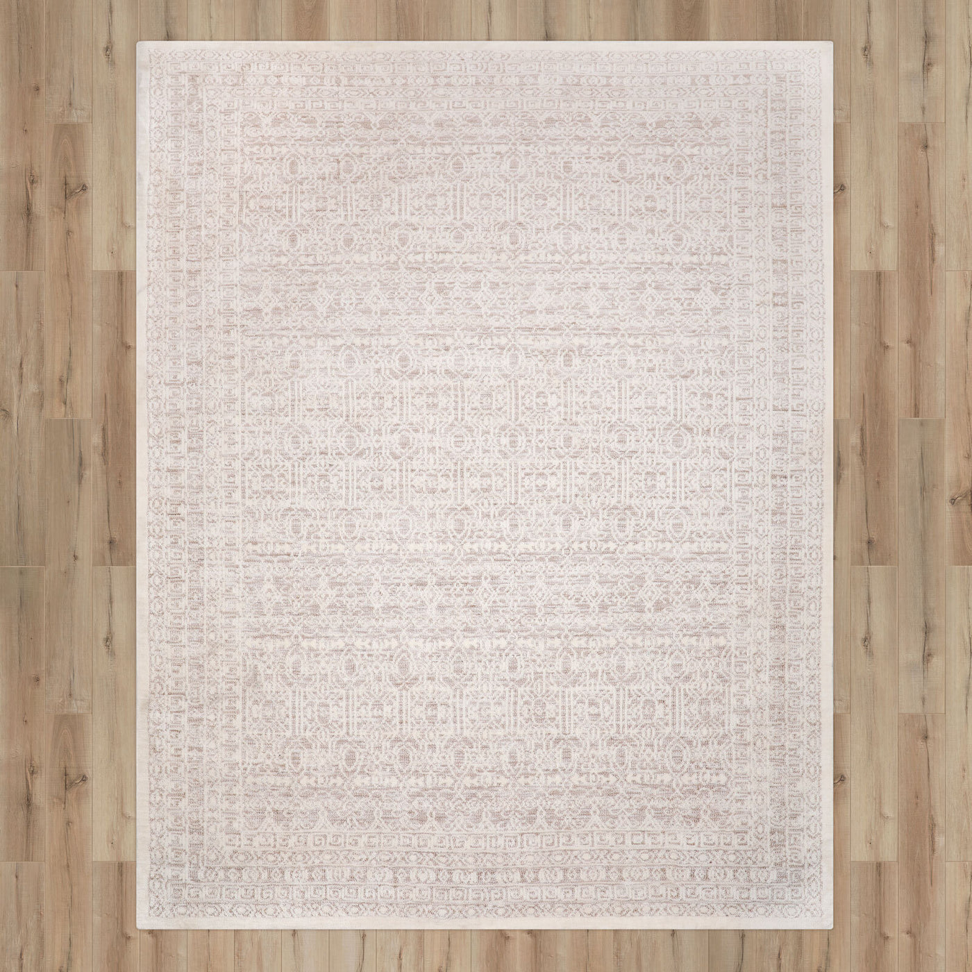Tortuga Cream and Grey Traditional Floral Rug (200 X 300cm) - Baha