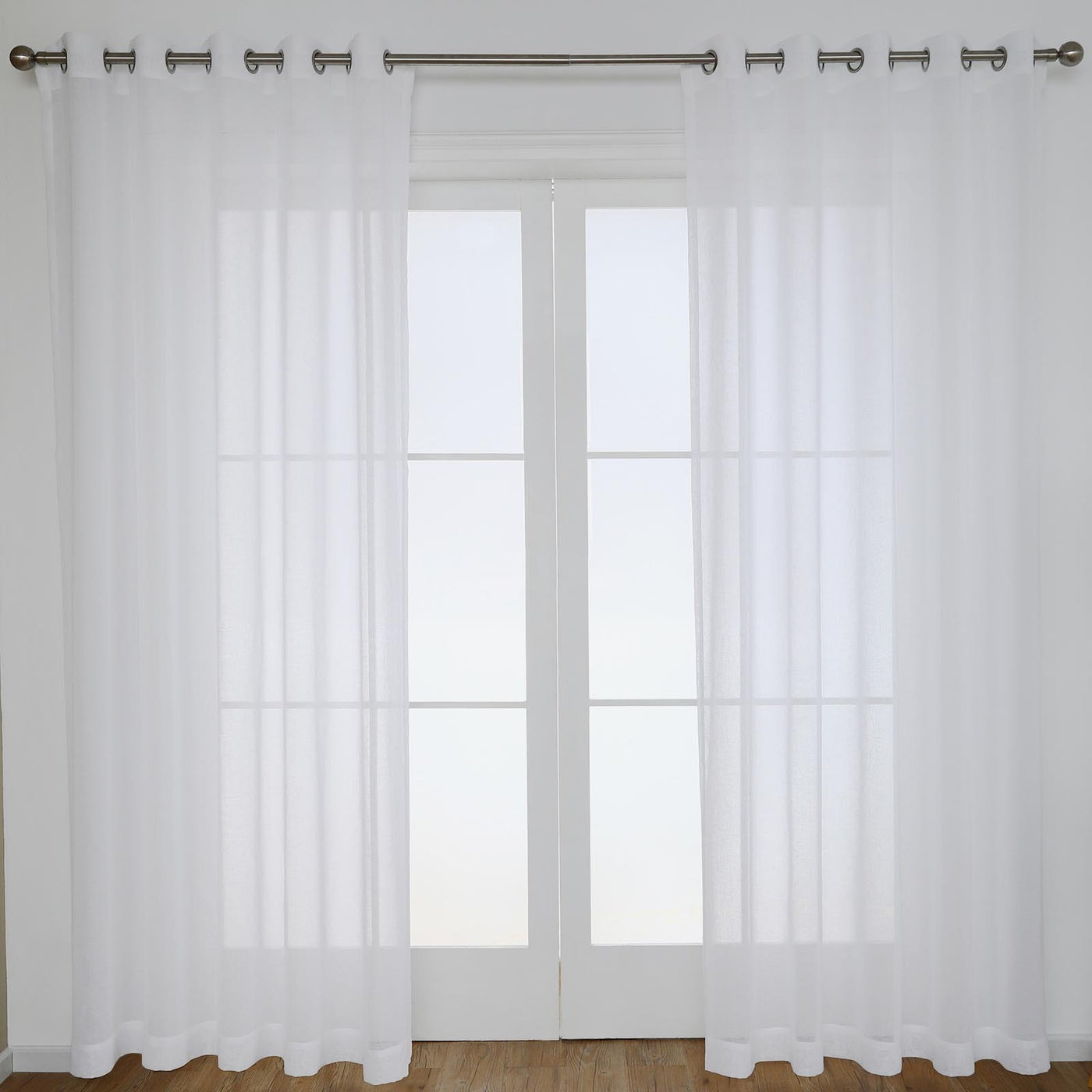 Sorrento Eyelet Sheer Curtain - White - Baha